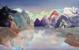 山水画 中式背景墙 装饰画