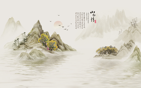 山水情山水画