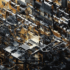 C4D 模型 精密电路板电子