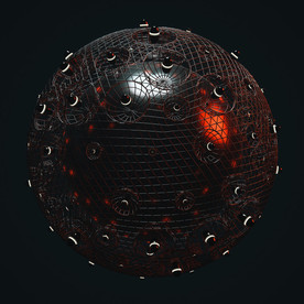 C4D 模型 金属球体钢珠玻璃