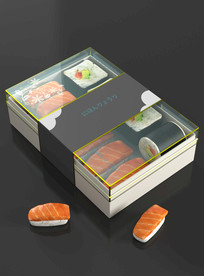 日本寿司盒样机