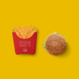 西式快餐汉堡薯条VI样机