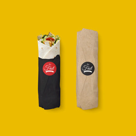 西式快餐鸡肉卷汉堡VI样机