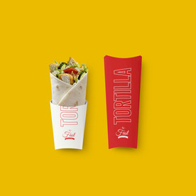 西式快餐汉堡鸡肉卷VI样机