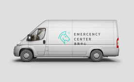 医院医疗救护车汽车套装VI样机