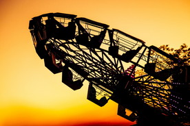 狂欢 开玩笑 日落 橙子 天空