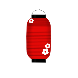 中国风灯笼梅花元素PNG