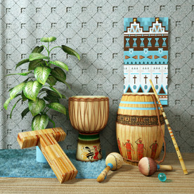 C4D 模型桌面装饰品花盆