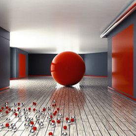 C4D 模型 大厅走廊过道机构