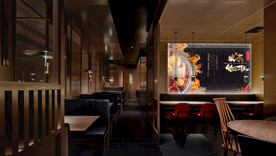 餐厅室内效果图LOGO海报样机