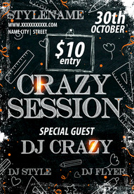 粉笔黑板学习英文字母店铺海报