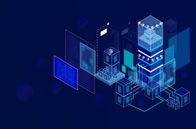 2.5D科技大数据图标U图案
