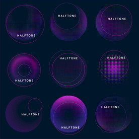 彩色半调 波点背景