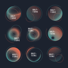 彩色半调 波点背景