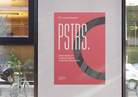 海报单张样机  海报样机设计