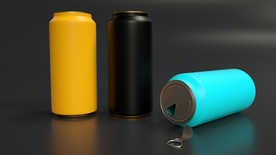 C4D 模型 汽水水瓶子铝罐