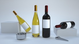 C4D 模型 红酒瓶气泡酒瓶