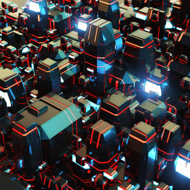 C4D 模型机械电路板零件设备