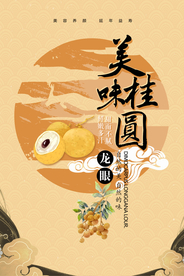 美味桂圆水果活动宣传海报素材