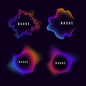 彩色半调 波点背景