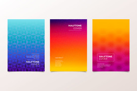 彩色半调 波点背景