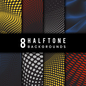 彩色半调 波点背景