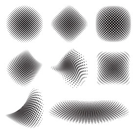 彩色半调 波点背景