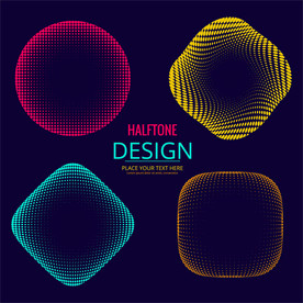 彩色半调 波点背景