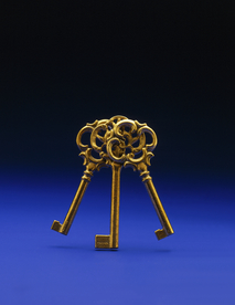 蓝色背景金钥匙