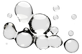 水滴免抠泡泡  透明肥皂泡泡