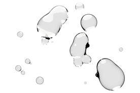 水滴免抠泡泡  透明肥皂泡泡