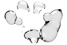 水滴免抠泡泡  透明肥皂泡泡