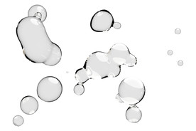 水滴免抠泡泡  透明肥皂泡泡