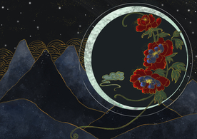 烫金夜景中国风