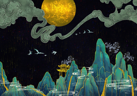 烫金水墨中国风