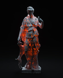 C4D 模型抽象石膏火焰