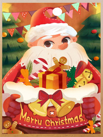 圣诞老人圣诞树圣诞节平安夜礼物