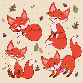 小狐狸狐狸背景火狐狸图片卡通