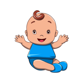 可爱卡通手绘宝宝png