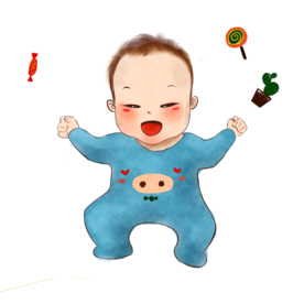 可爱卡通手绘宝宝png