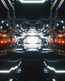 C4D 模型 飞船基地太空舱