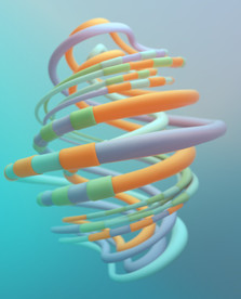 C4D 模型 抽象硅胶线条玩具