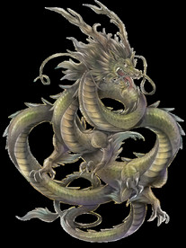 中国风金色龙元素