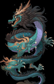 中国风金色龙元素