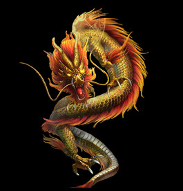 中国风金色龙元素