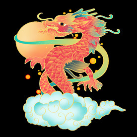 龙祥云中国风春节元素