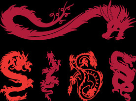 中国风金色龙元素