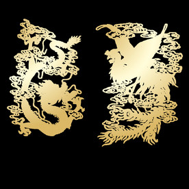 中国风金色龙元素