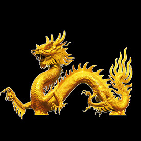 中国风金色龙元素
