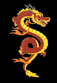 中国风金色龙元素